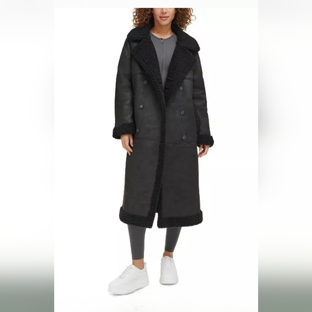 Black sherpa coat